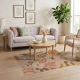thumbnail image 3 of ODIKA 4'x6' Warm Earth Tones Floral Design Washable Area Rug Bohemian Botanical Pattern with Modern Flair Stain Resistant, Low Pile, Easy Care for Dorm Room, Small Living, 3 of 7