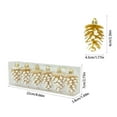 thumbnail image 3 of chaungfeng Christmas Tree Pinecones Ornaments, Xmas Tree Hanging Decorations, Colored Plastic Pine Cones Pendants for Party Holiday Decorations 1.77"x2.36" (Gold, Pack of 6), 3 of 6