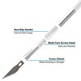 thumbnail image 4 of Engraving Non-Slip Metal Knife Kit + 40/10pcs #11 Blades Cutter Craft Knives for Mobile Phone PCB Repair Hand Tools Gold, 4 of 6