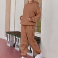 thumbnail image 2 of Women's 2 Piece Outfits Hoodie Sweatsuit Sets Oversized Sweatshirt With Pockets And Jogger Sweatpants, Soft And Comfortable Fabric Drawstring Design For Adjustable Fit, Great For, 2 of 5