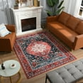 thumbnail image 2 of Lochas Vintage Bohemian Area Rug for Living Room, Retro Boho Rug Bedroom Indoor Print Carpet, 4' x 6',Red, 2 of 8