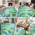 thumbnail image 5 of Tropical Leaves Area Rugs 5'x7', Washable Small Throw Rugs for Laundry Room Playroom, Summer Botanical Watercolor Leaf Indoor Outdoor Rug Non-Slip Low Pile Carpet Runner Reversible Floor Mats, 5 of 8