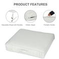 thumbnail image 4 of Aoodor Patio Chair Cushions Set of 2, 19 x 19 x 4 Inch Water Resistant Outdoor Seat Cushions with Handle and Ties, Square Corner Cushions for Patio Furniture Garden Lawn, Light Gray, 4 of 6