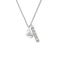 thumbnail image 2 of Delight Jewelry Silvertone Small I Love You Heart Silvertone Always My Sister Bar Charm Necklace, 23", 2 of 4