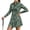 Green Monstera Palm Leaves, variant on Xoenoiee Blue Butterfly Print Women V Neck Tennis Dress with Built in Shorts Long Sleeve Half Zip Golf Dress Athletic Workout Dress with Pockets for Women Ladies, S