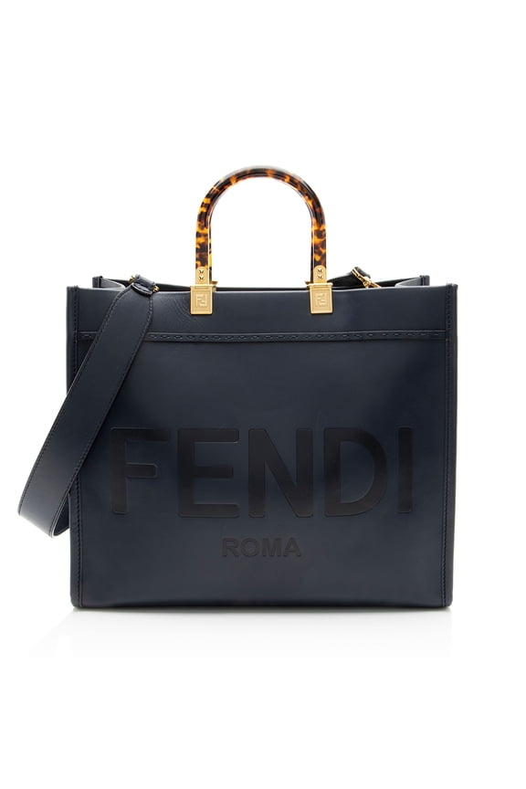 Pre-Owned Fendi Leather Sunshine Medium Shopper Tote