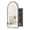 Black-17" x 27", variant on Hironpal Medicine Cabinet with Mirror,20" x 31" Arched Bathroom Mirror Cabine with 3-Color Light,Recessed/Wall Mounted,Gold