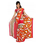 Bhagyasri Georgette Printed Casual Saree Sari Bellydance fabric