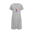 thumbnail image 5 of HaoXianJian Women's T-Shirt Nightgown Short Sleeve Sleepshirts Comfy Ladies Casual Cover Ups Nightdress, 5 of 7
