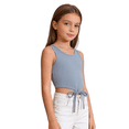 thumbnail image 7 of Coerni Girls Sleeveless Tank Top Tie Knot Front Tops T Shirts for Kids Crewneck Cute Casual Athletic Undershirt Crop Top Cute Vest, 7 of 7