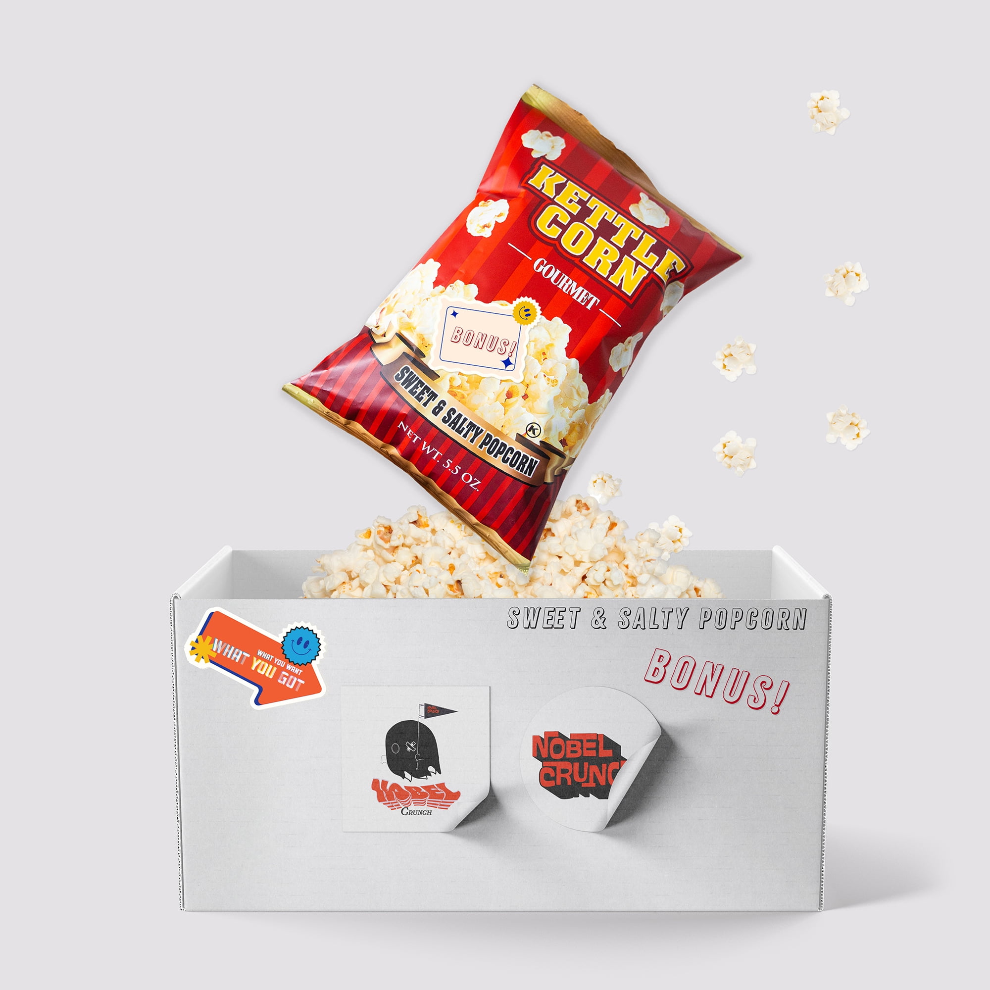 Hostess Zingers Combo - Iced Vanilla (10ct, 2 pk) - Devil's Food (10ct, 2pk) - Sweet & Salty Kettle Popcorn (1, 5.5oz bag) - Bundled by Noblecrunch - 5 Items Total