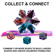 SHASHIBO Magnetic Fidget Cube That Transforms Into Over 70 Shapes, Confetti by Laurence Gartel, 1 Pack