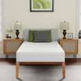 FDW 8inch Twin Size Gel Memory Foam Mattress with Bed Frame for Cool