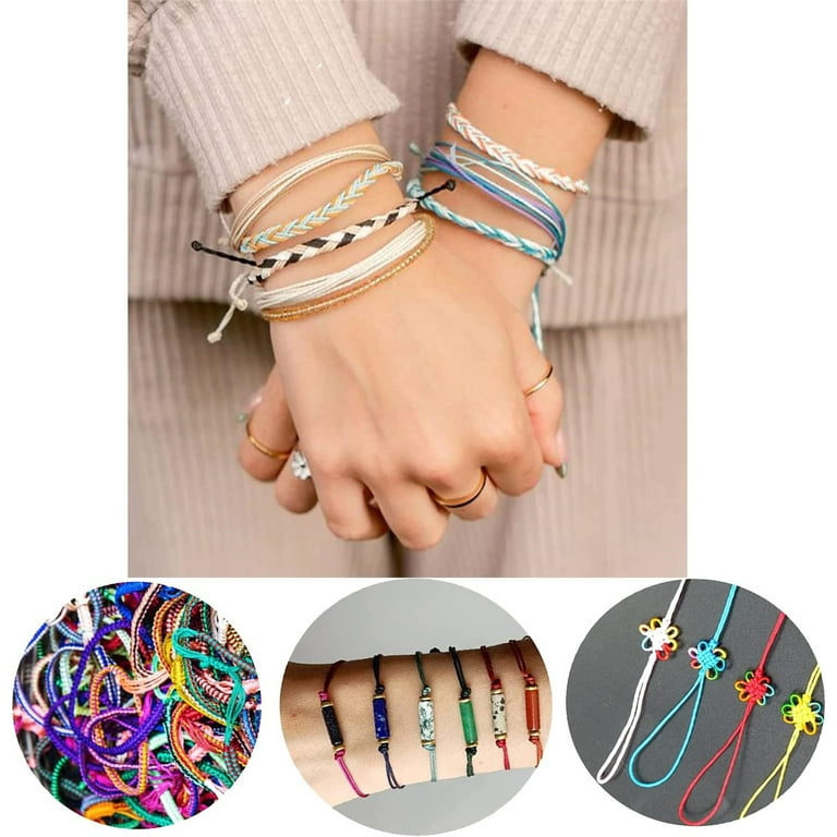 Nylon String for Bracelets,Bexikou Nylon Cord 12 Colors Nylon