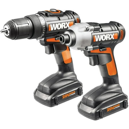 WORX WX916L 20-Volt Lithium-Ion 2-Piece Combo Kit With Drill And Impact