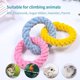 thumbnail image 5 of Paquete de 3 juguetes para masticar colgantes de tres anillos con gancho JAMW Sencillez, 5 of 5