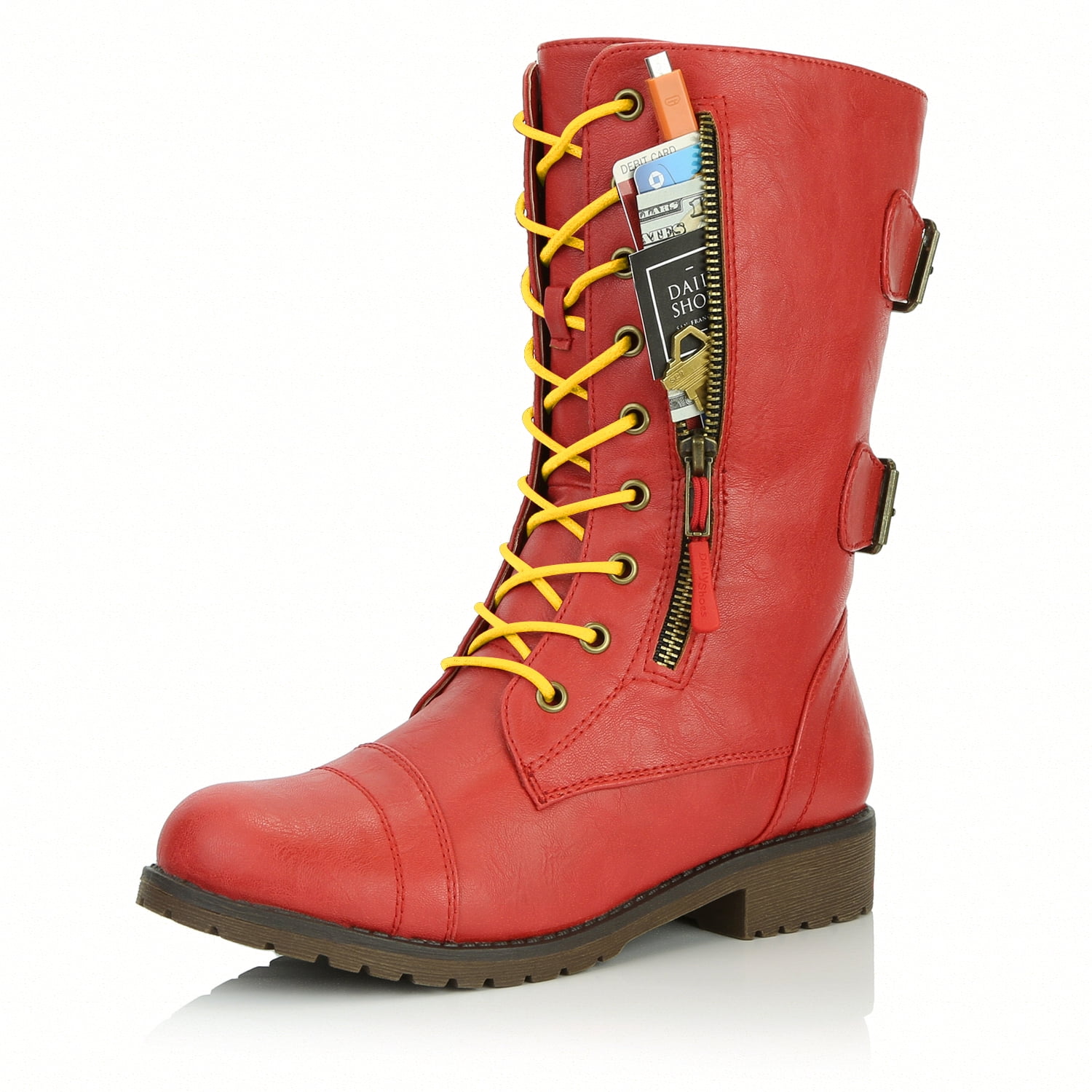 womens combat heel boots