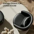 thumbnail image 5 of HomeZeer 360 Degree Swivel Barrel Chair, Round Swivel Accent Chair Armchair, Modern PU Leather Upholstered Chairs for Living Room, Bedroom, Office, Black, 5 of 9