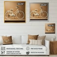 thumbnail image 3 of Designart "Cream Route Bike" Bicycle Picture Framed Canvas Art Print, 3 of 5