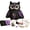 Owl, variant on Mystic Patchwork Animal Sewing Kit, Mystic Patchwork Star Cat Sewing Kit with Sewing Supplies, DIY Plush Craft Kit with Starry Fabric, Moon Charm, Star Cat Dragon Wolf Bat Owl for Beginners (Cat)