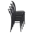 thumbnail image 6 of Luxury Commercial Living 33.5" Black Patio Armless Stackable Dining Chair, 6 of 9