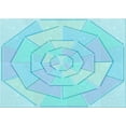 thumbnail image 1 of Ahgly Company Indoor Rectangle Patterned Blue Diamond Blue Area Rugs, 7' x 10', 1 of 1