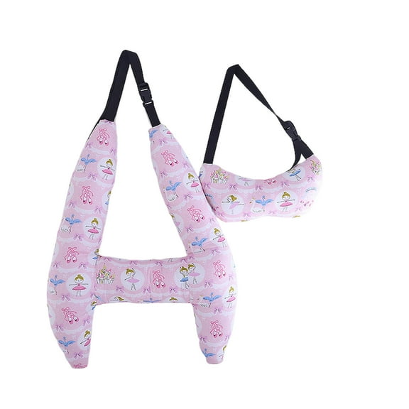 Travel Pillow Set for Car Back Seat Comfortable Kids Sleeping Support with Cute Cartoon Design Ideal Long Journey Companion