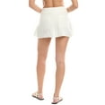 thumbnail image 2 of ViX womens  Solid Lorie Linen-Blend Mini Skirt, l, White, 2 of 3