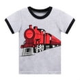 thumbnail image 2 of Little Boys Short Pajamas Toddler Train 100% Cotton Sleepwear Kids 2 Piece PJS Summer Clothes Shirts 5T, 2 of 7