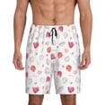 thumbnail image 1 of Vsdgher Shorts de Pyjama pour Hommes Imprimé Corail Rouge et Coquille Saint-Jacques Bas de Pyjama Légers avec Poches-4TG, 1 of 6