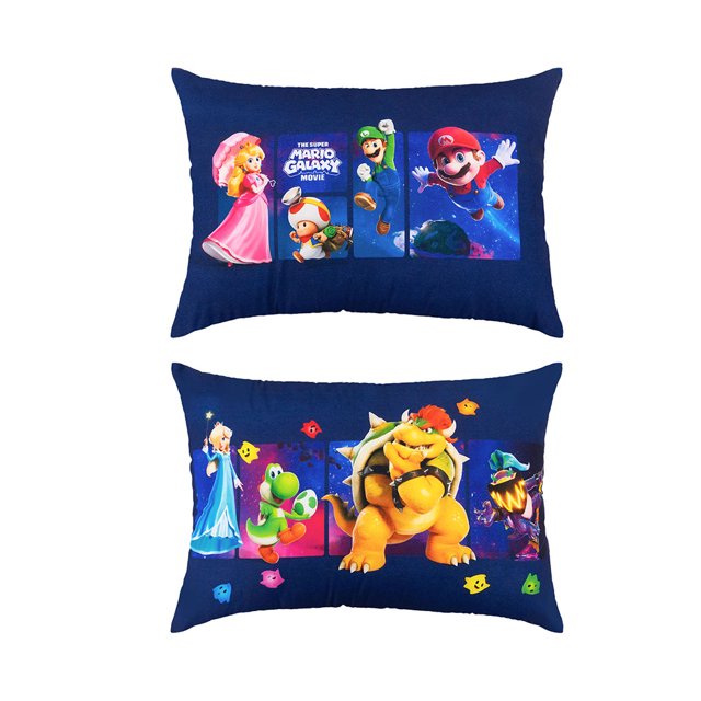 Almohada Providencia Reversible Súper Mario Space Azul