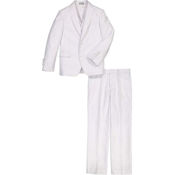 AXNY Boy's 2-20 Tailored Three-Piece Jacket, Vets, Trousers Printed Tuxedo Set