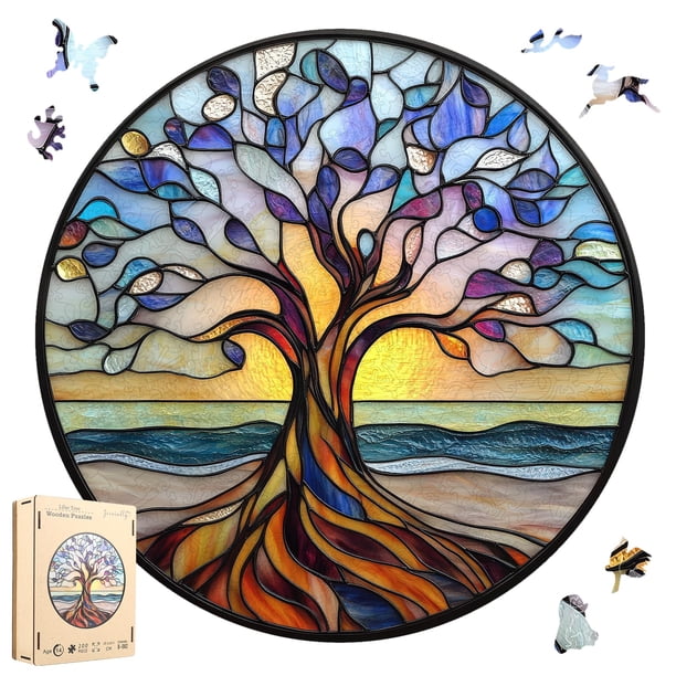 Puzzle de madera Jiroinlly 3D Tree of Life 500 piezas