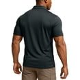 thumbnail image 3 of NY Threads Men's Polo Shirt Short Sleeves UPF 50+ Quick Dry Performance Tactical Pique Jersey Golf Shirt, X-Large, Dark Grey, 3 of 7