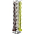 thumbnail image 3 of Spinning Coffee Capsule Holder For 24 Coffee Pods, Chrome Finish Coffee Pod Storage With Elegant Wire Framing, Durable Steel Construction, 360 Degree Rotation For Home Office, 3 of 7