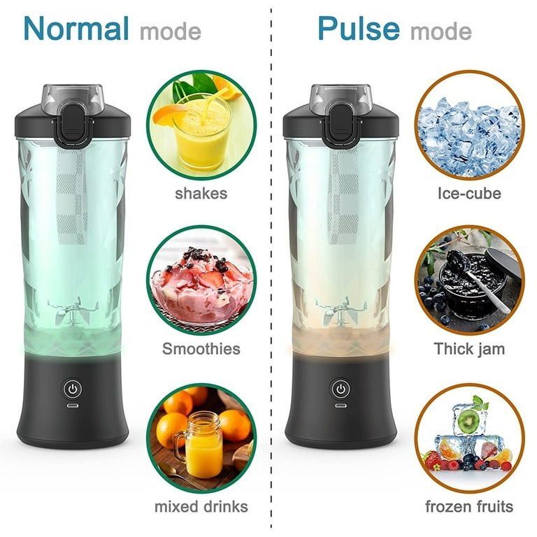 SHUNSHI Portable Blender 20 Oz, Personal Size Blender for Shakes and  Smoothies with 6 Blades, Mini Small Smoothie Blender Bottles for Kitchen,  Home