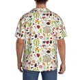thumbnail image 3 of Rateoe Fall Animals Pattern Men's Short Sleeve Classic Shirt, Casual Short-Sleeved Shirt, Lightweight Summer Shirt, Cuban Collar Shirt,Button-Front Shirt-X-Large, 3 of 5