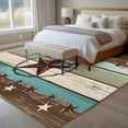thumbnail image 5 of Area Rug 60×96in, Vintage Country Farm Star Floor Carpet Living Room Rug, Farmhouse Wood Grain Non-Slip Welcome Mat Indoor Rugs for Bedroom Dining Room, 5 of 9