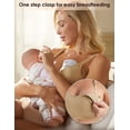 thumbnail image 2 of HOFISH Women's Seamless Hands Free Pumping Bra Maternity Nursing Beige X-Large, 2 of 6