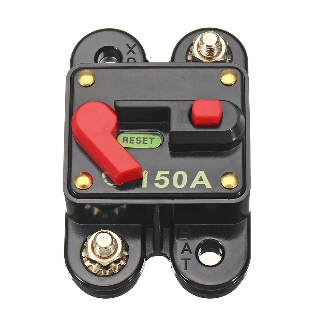 12V-24V DC Waterproof Circuit Breaker Reset Inline Fuse Inverter