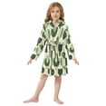 thumbnail image 6 of FORMRS Niños Bathrobe Unisex Hooded Robe Soft Plush Pajamas Sleepwear, Size 2-3T, Green Circle, 6 of 7