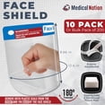 thumbnail image 2 of Protector facial Medical Nation, paquete de 10 unidades, transparente, antivaho, reutilizable, 2 of 8