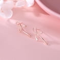 thumbnail image 5 of Solid 925 Sterling Silver Bow Stud Earrings Ribbon for Women Teens Bowknot Stud Earrings Drops, 5 of 12