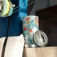 thumbnail image 3 of 20 Oz Pioneer Flower Coffee Tumbler Double Wall Insulated Stainless Steel Water Bottle | Metal Reusable Thermoses Flask with Cup Cap | Leak & Sweat Proof with Anti-Dust Lid, 3 of 7