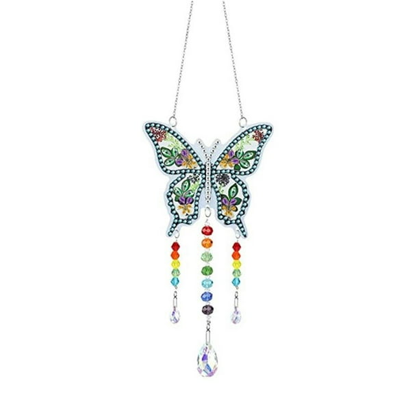 Moyic Pintura DIY colgante artesanía hacer decoraciones para el hogar Props diseño de escena del hogar decoración colgante adorno al aire libre Decoración del hogar Mariposas Moyic HA069015-02