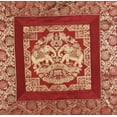 thumbnail image 2 of DK Homewares Decorative Throw Cushion Cover 18x18 Inch Brocade Jacquard Weave Indian Square Elephant Cushion Cover (Size - 45x45 cm ; Color: Burgundy Maroon & Gold ) - 1 Pcs (Cover Only), 2 of 3