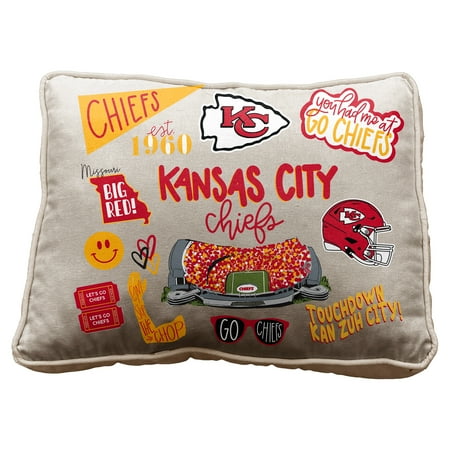 Pegasus Kansas City Chiefs 19 Loco Fan Canvas D-cor Pillow