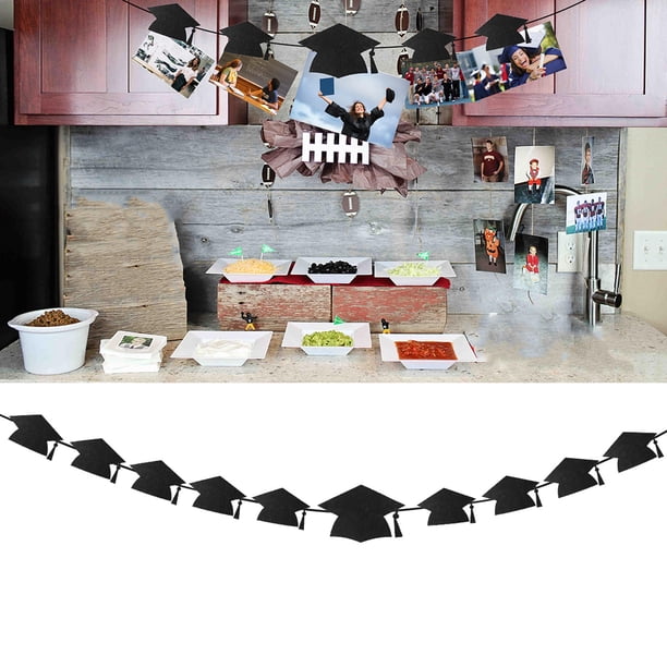 BESTYASH Banners Para Graduación Con De Birrete Negro Para Colgar En Fiestas Y Eventos De Graduación