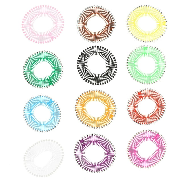 OHOIOLLA 12Pcs Full Circular Stretch Hair Comb Headband Comfortable Zig Hairband for Various Hair Types