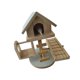 thumbnail image 5 of Wood Hamster House Hut con escalera fácil Asamblea de bricolaje para mascotas para mascotas para mascotas para ratones sirios ratas loros pequeños, 5 of 9